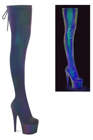 Pleaser ADORE-3008REFL Thigh Boot