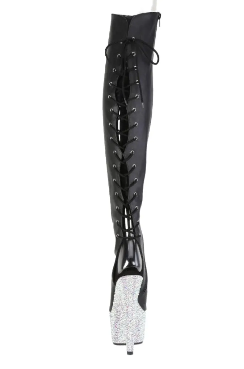 Pleaser BEJEWELED-3019MS-7 Thigh Boot