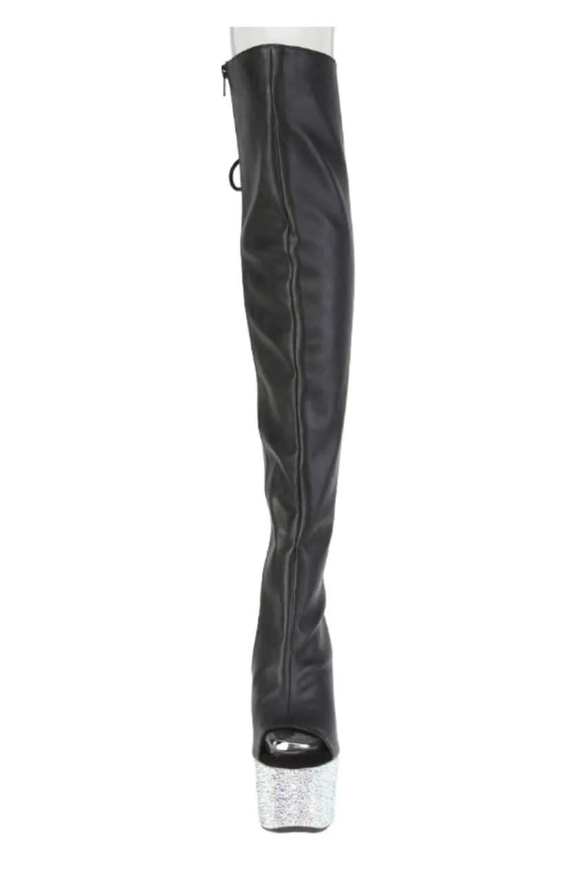 Pleaser BEJEWELED-3019MS-7 Thigh Boot