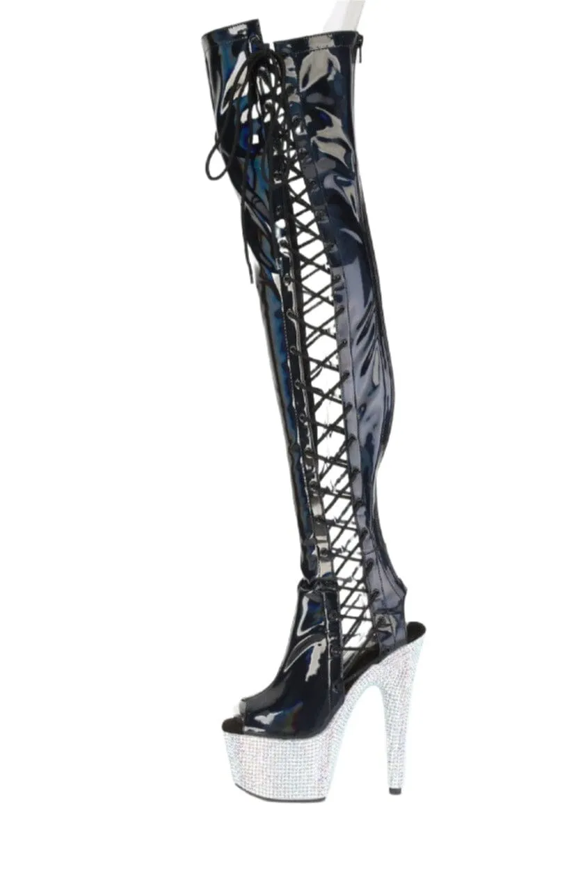 Pleaser BEJEWELED-3052HG-7 Thigh Boot