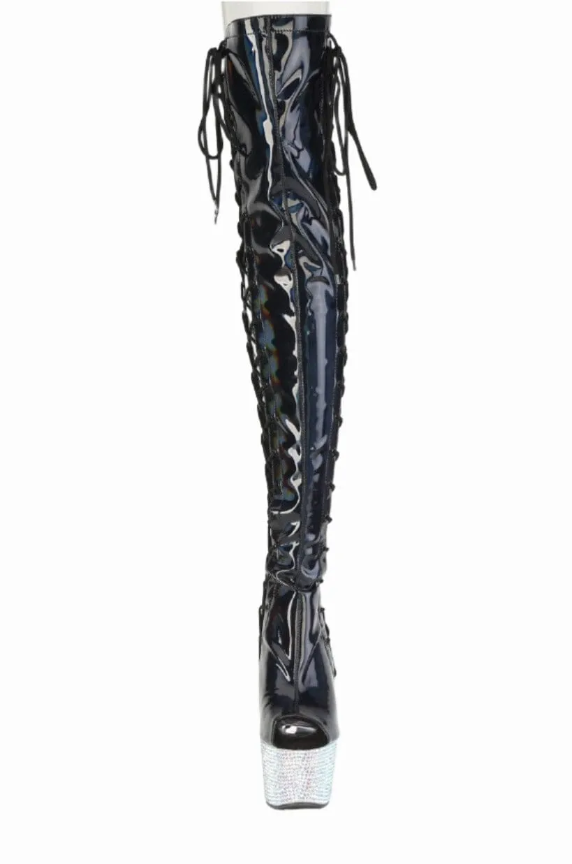 Pleaser BEJEWELED-3052HG-7 Thigh Boot