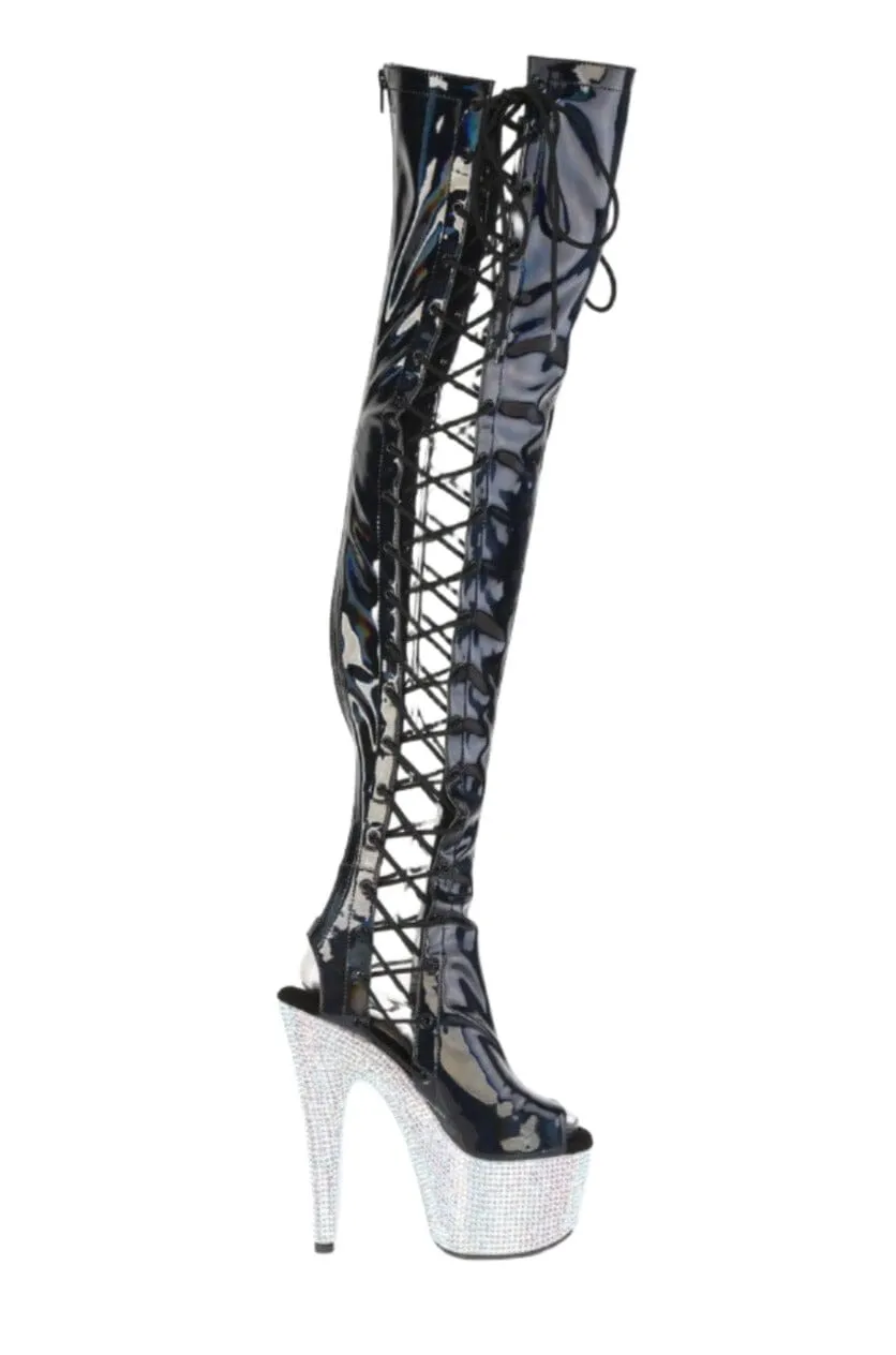 Pleaser BEJEWELED-3052HG-7 Thigh Boot