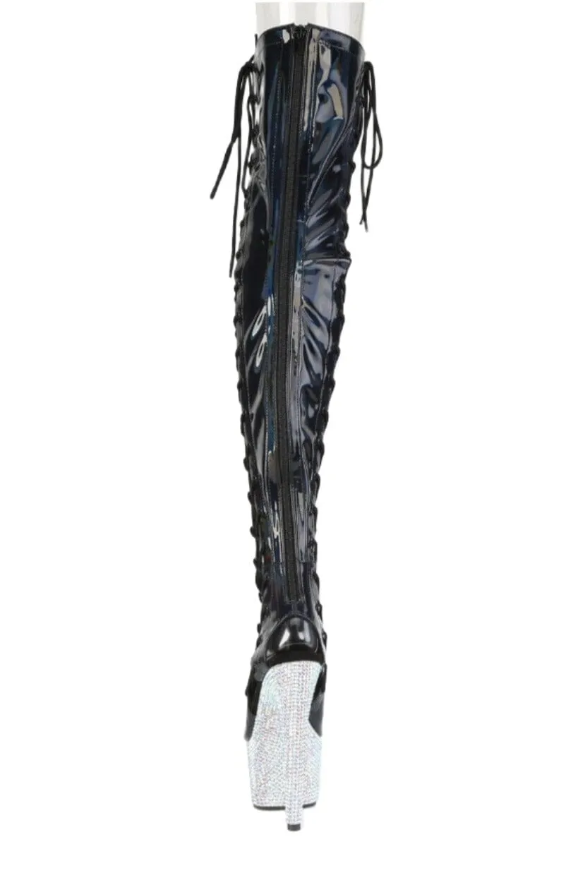 Pleaser BEJEWELED-3052HG-7 Thigh Boot