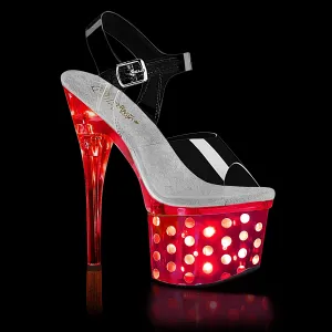 Pleaser Discolite 708Dots Clear