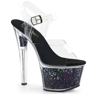 Pleaser Sky 308GF Black Glitter
