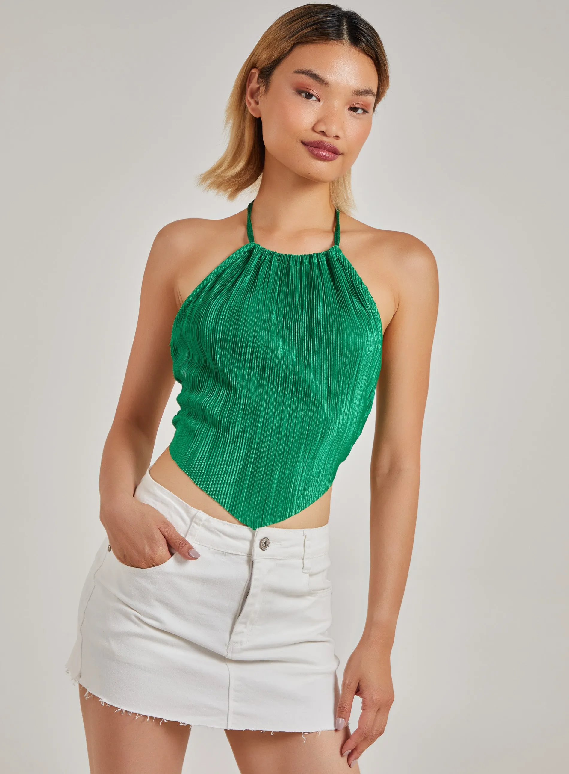 Pleated Handkerchief Top
