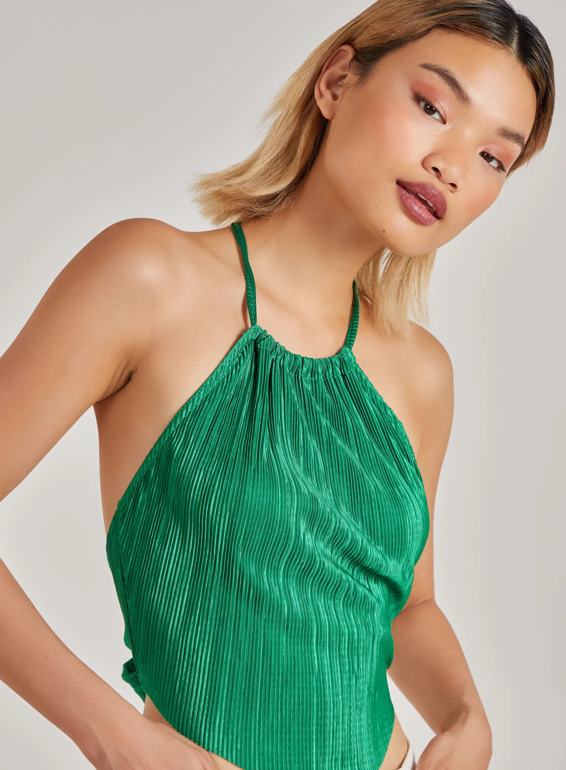 Pleated Handkerchief Top