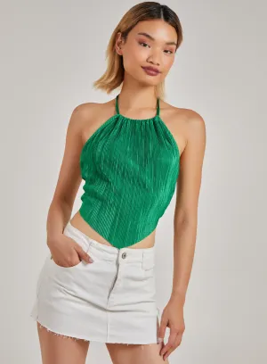 Pleated Handkerchief Top