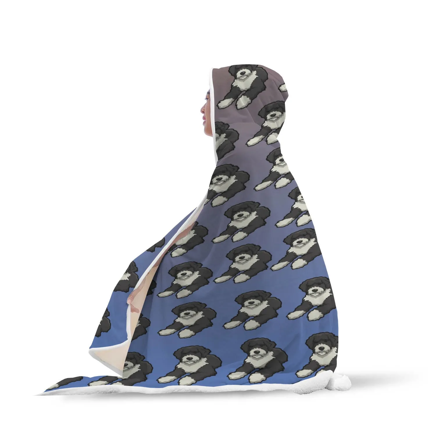 Portuguese Water Dog Hooded Blanket