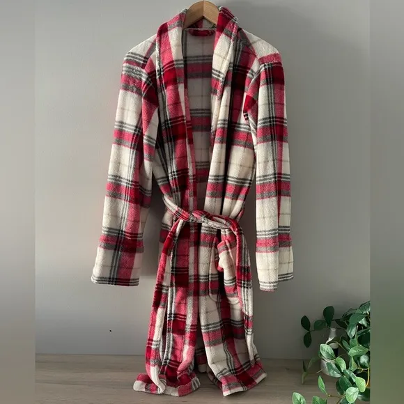 Pottery Barn | Cozy Plaid Winslow Robe Sz Medium