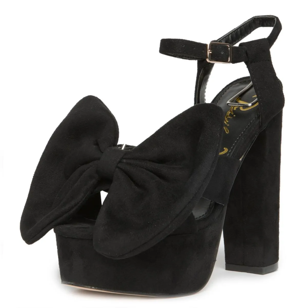 Privileged by J.C. Dossier Josie Black Platform Heels Black