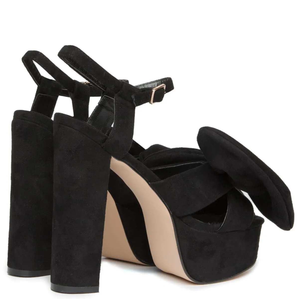 Privileged by J.C. Dossier Josie Black Platform Heels Black