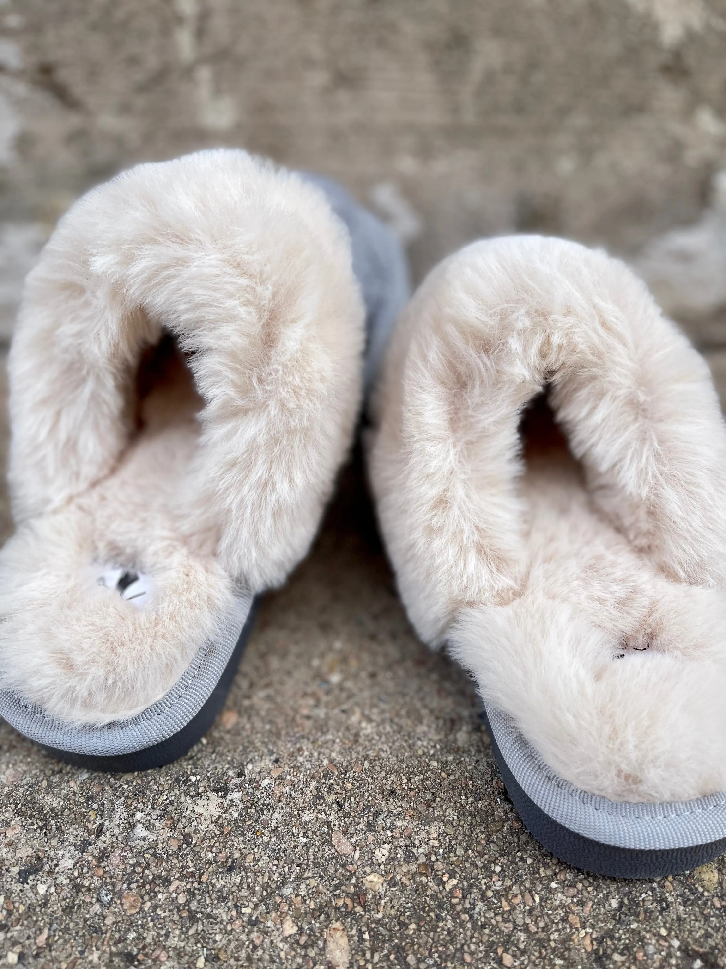Purl Slippers || Grey