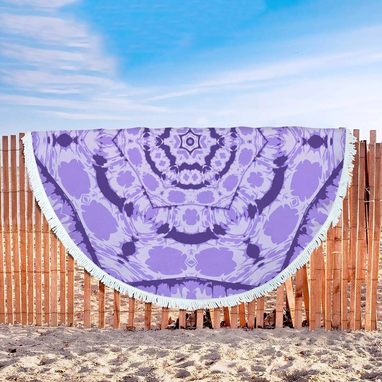 Purple Pattern Beach Blanket