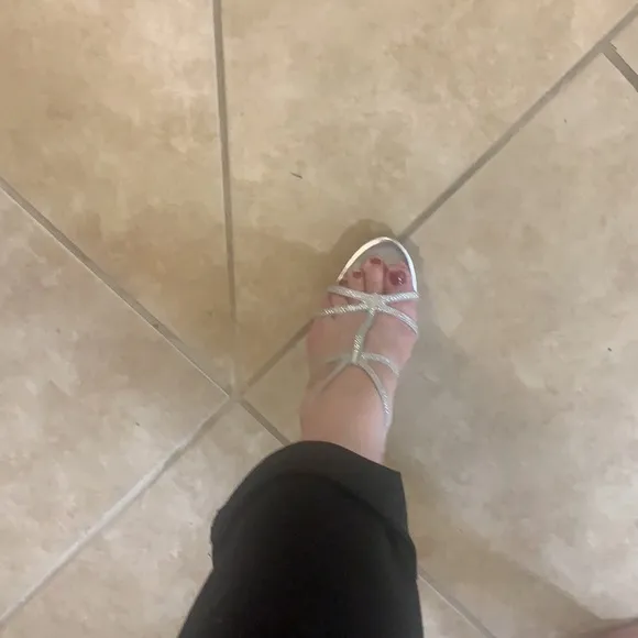 Randal Crystal Embellished Sandal - silver