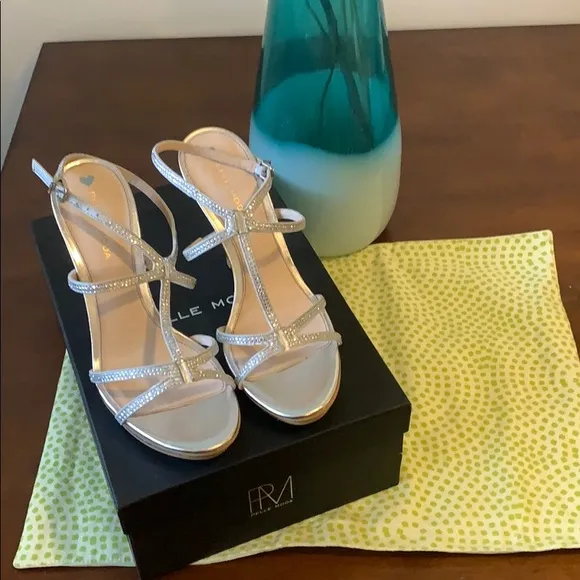 Randal Crystal Embellished Sandal - silver