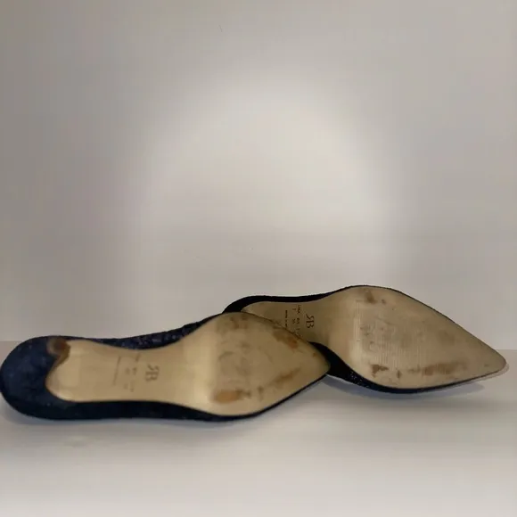 Raphaella Booz for Anthropologie | Velvet Textured Pumps in Navy size 7