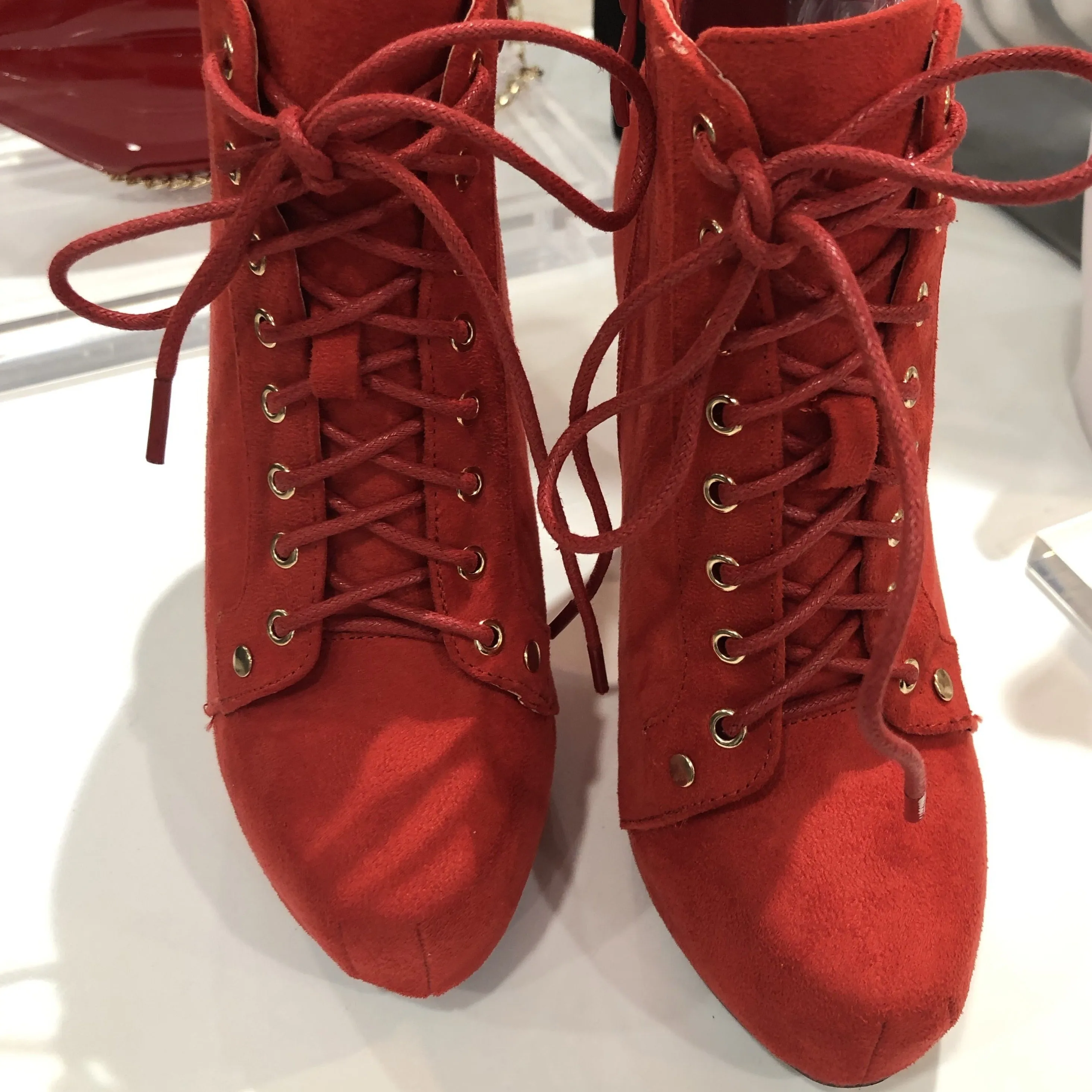 Red Street Style Bootie