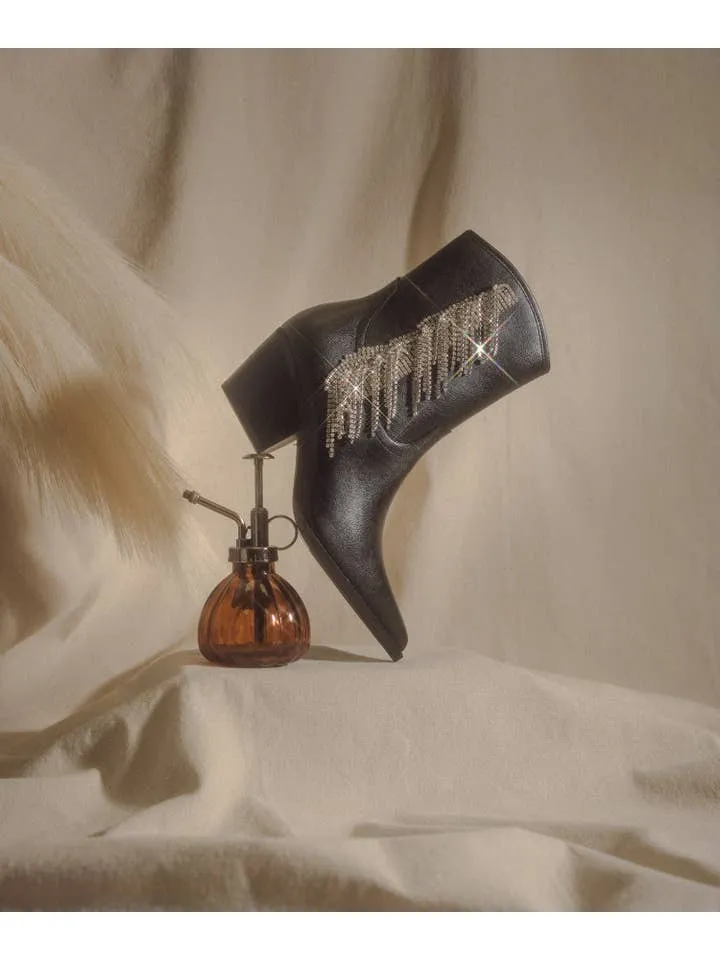 Rhinestone Fringe Boot