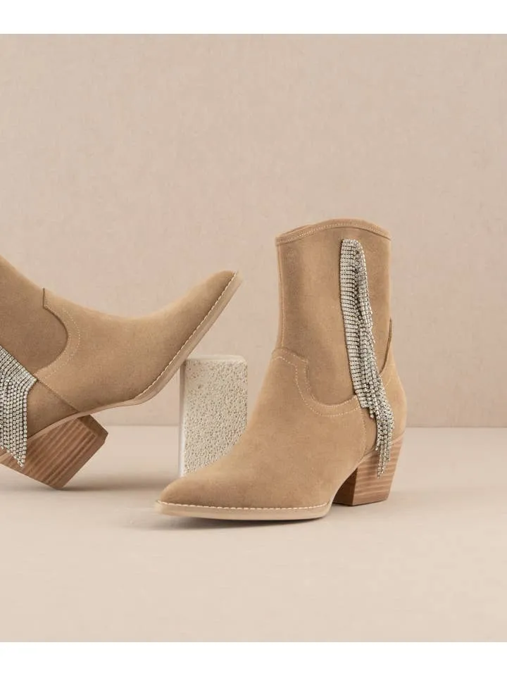 Rhinestone Fringe Boot