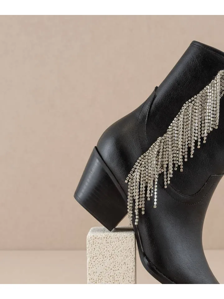 Rhinestone Fringe Boot