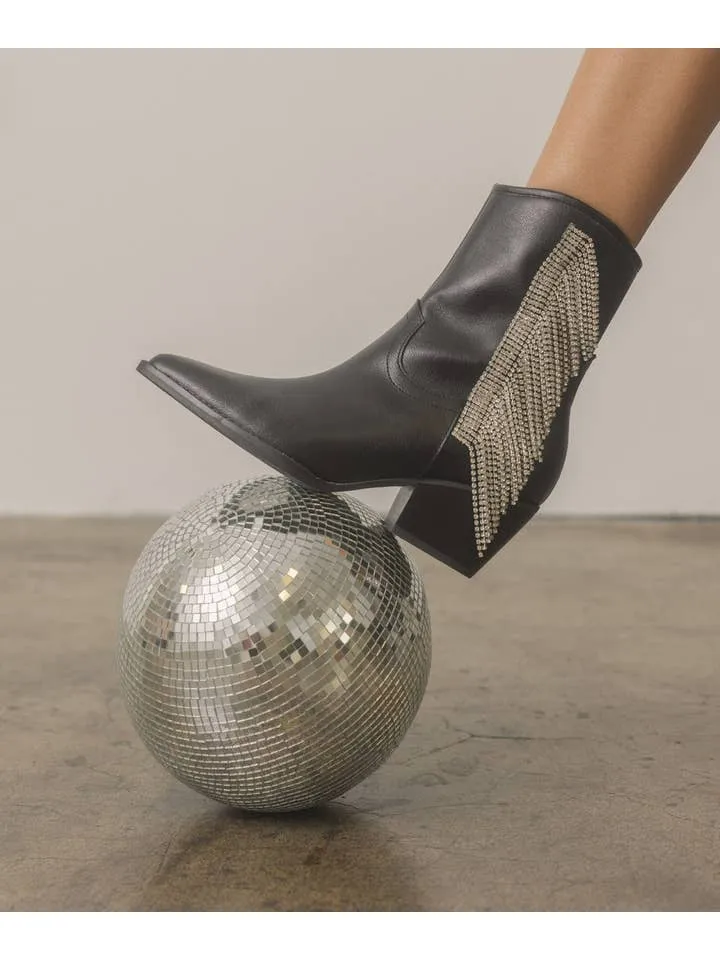 Rhinestone Fringe Boot