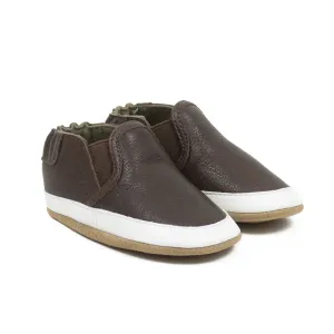 Robeez Soft Soles Slippers  - Liam Basic Chocolate