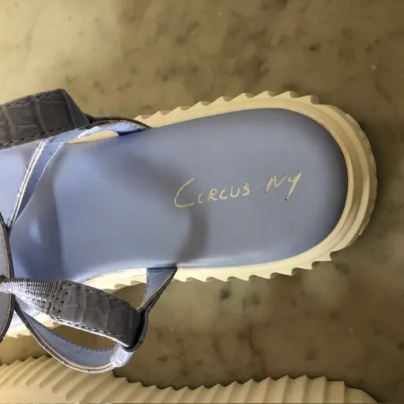 SAM EDELMAN Circus NY Elana Platform Sandal Periwinkle 9.5B