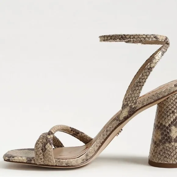 Sam Edelman Kia Snakeskin ankle strap heel