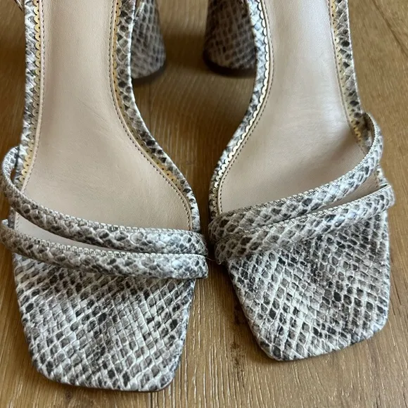 Sam Edelman Kia Snakeskin ankle strap heel
