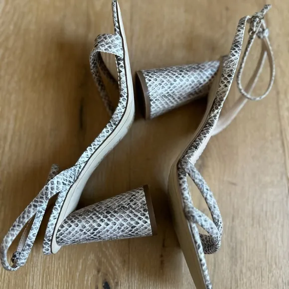 Sam Edelman Kia Snakeskin ankle strap heel