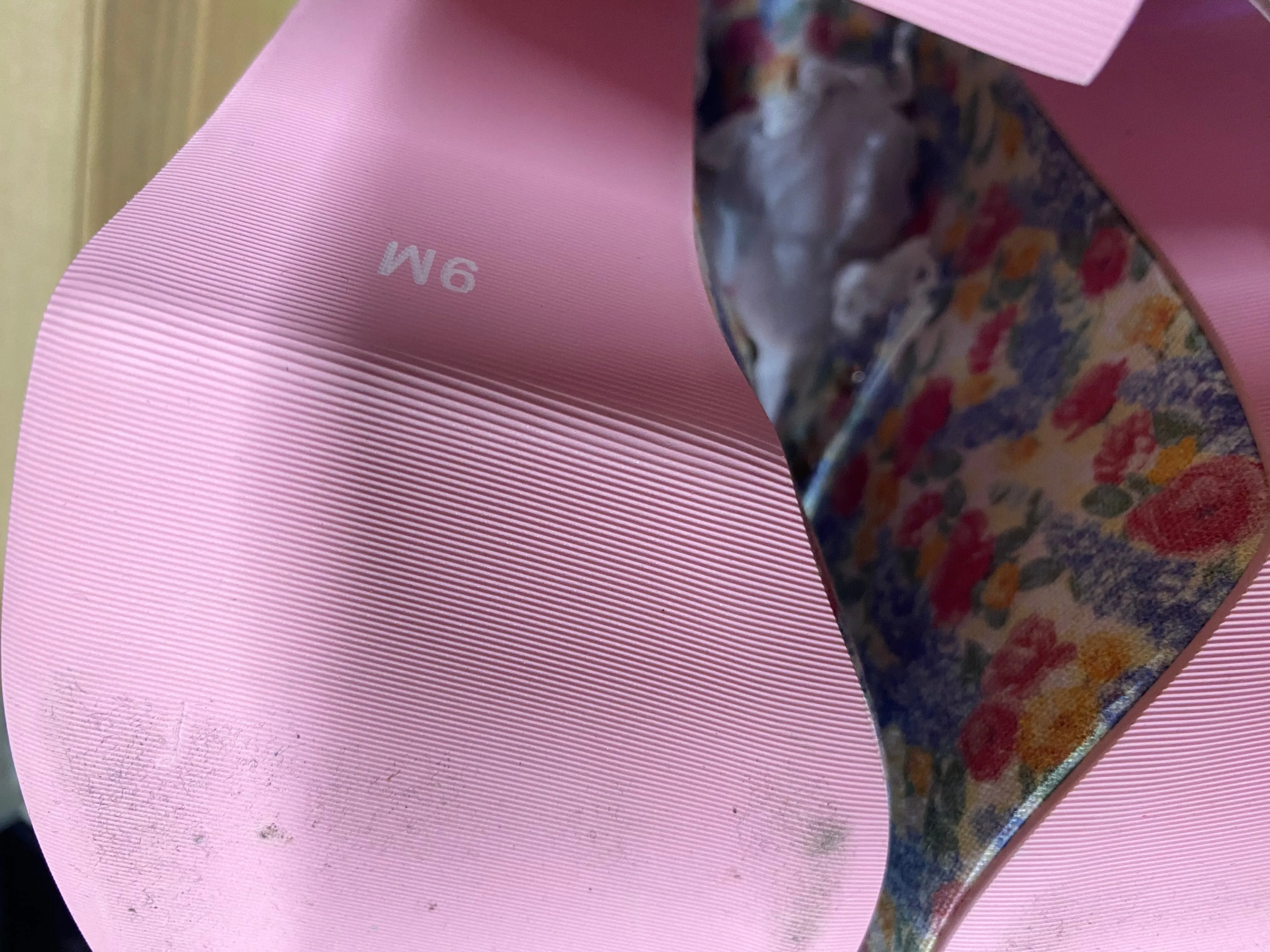 Satin floral Platform Resale