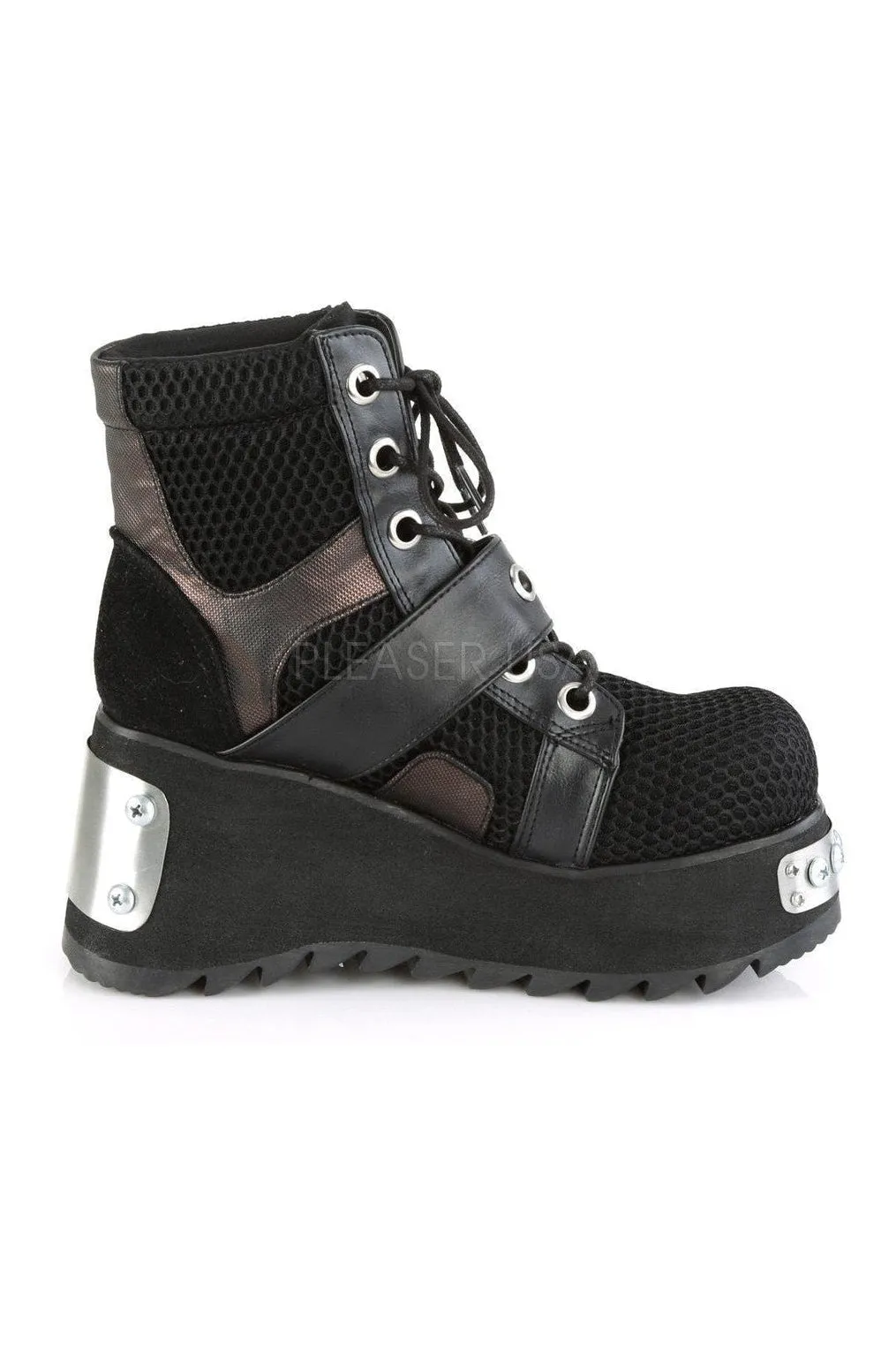 SCENE-53 Demonia Platform Boot | Black Fabric