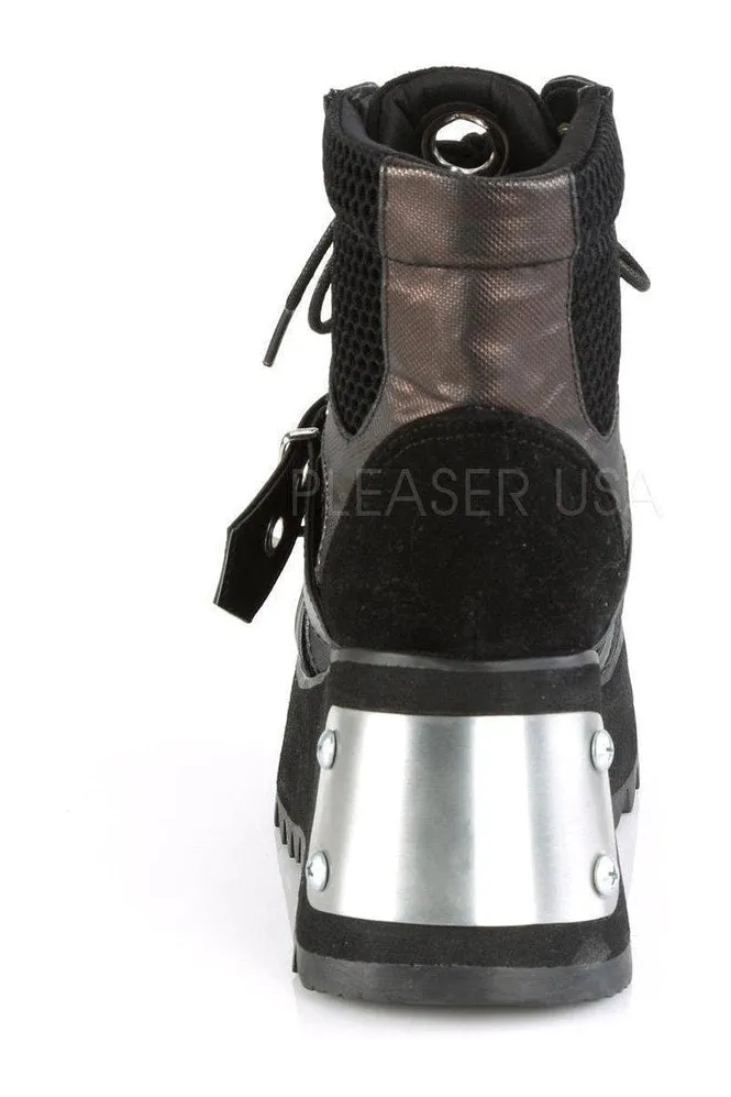 SCENE-53 Demonia Platform Boot | Black Fabric
