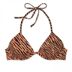 Shade & Shore Women's Tiger Lightly Lined Triangle Bikini Top