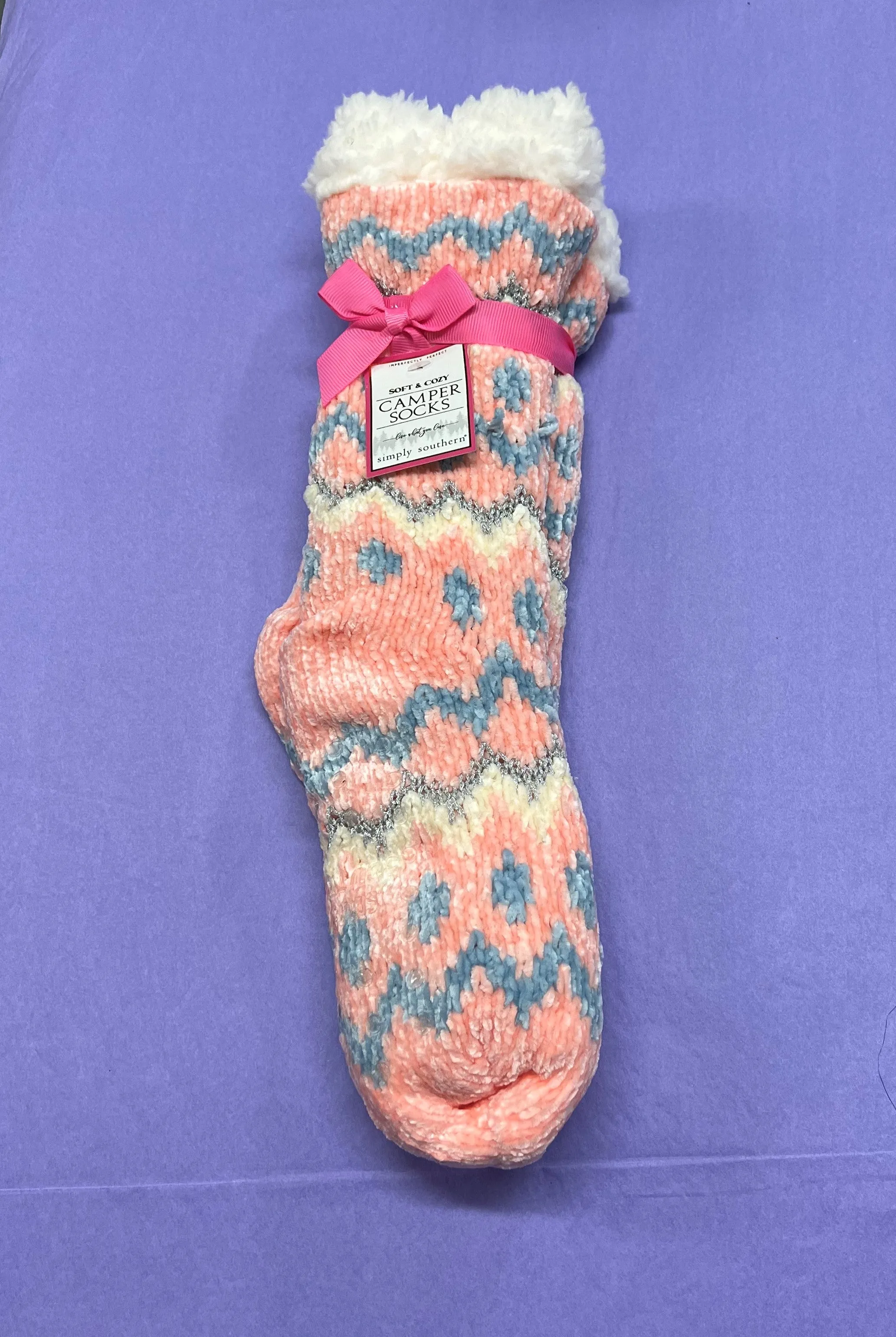 Simply Southern Cozy Chevron Camper Socks