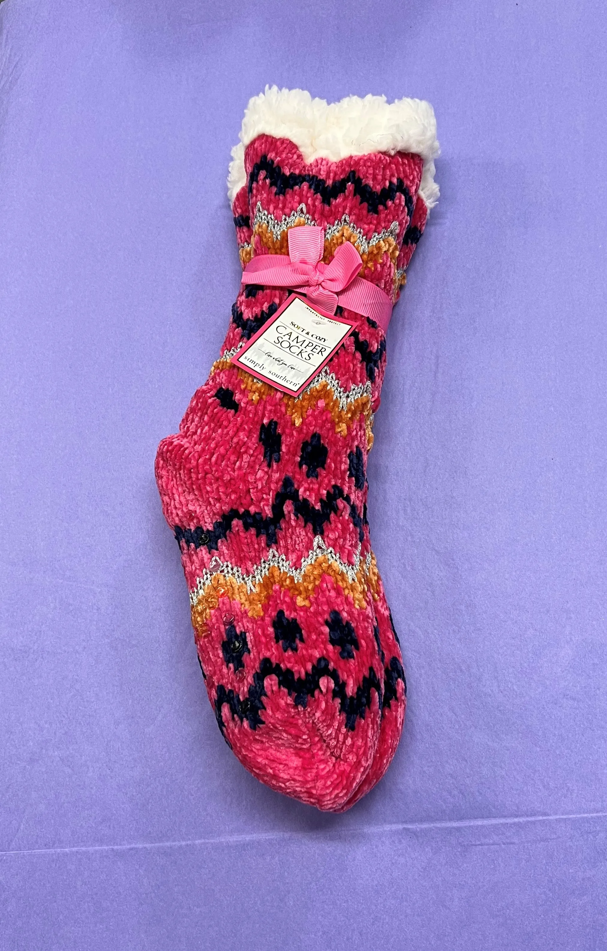 Simply Southern Cozy Chevron Camper Socks