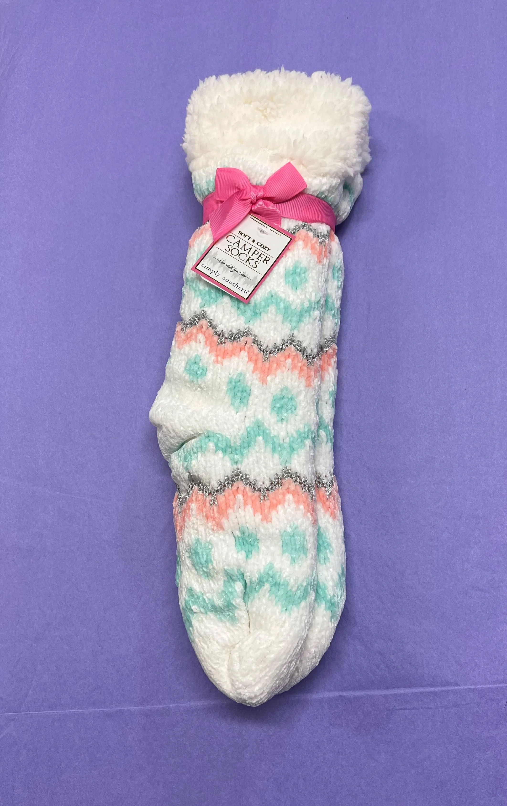 Simply Southern Cozy Chevron Camper Socks