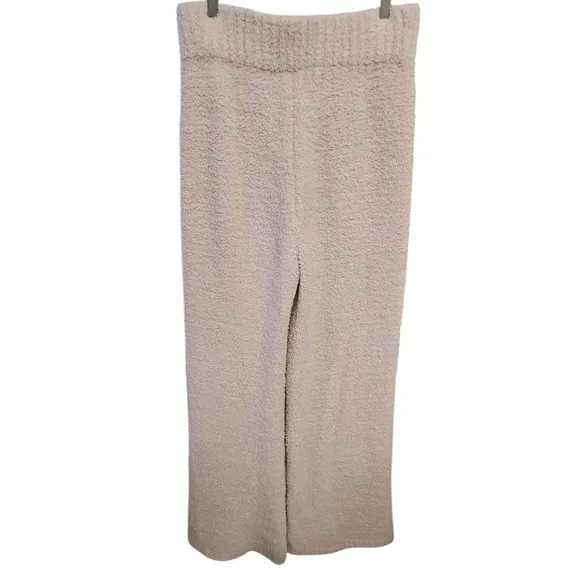 SKIMS Cozy Knit Lounge Pants Wide Leg High Waist Cream L/XL