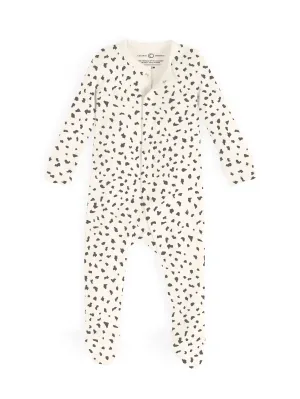 Skylar Footed Sleeper - Cheetah / Pewter