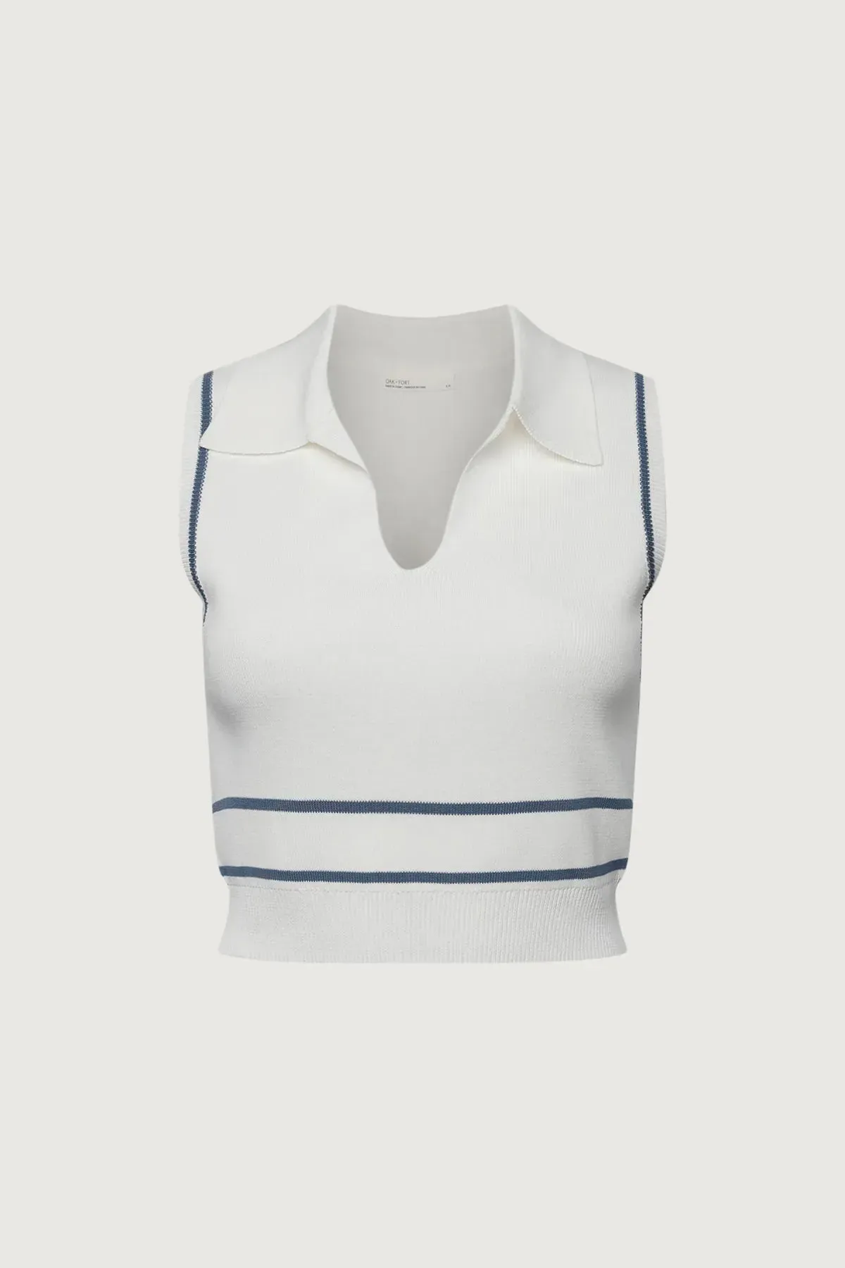 Sleeveless Collared Tank