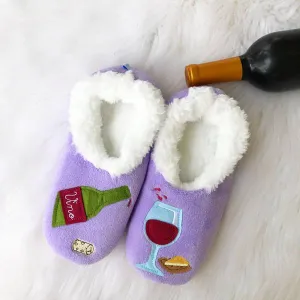 Snoozies! Slippers - Wine O'Clock Purple