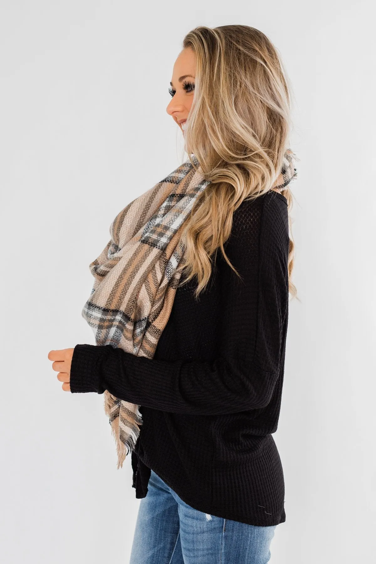 Soft & Cozy Blanket Scarf- Beige, Olive, & Ivory