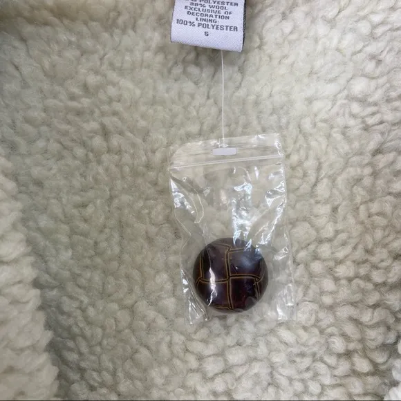 Soft Surroundings button up shearling wool coat