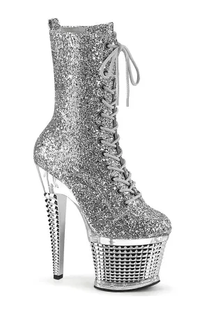 SPECTATOR-1040G Knee Boot | Silver Glitter