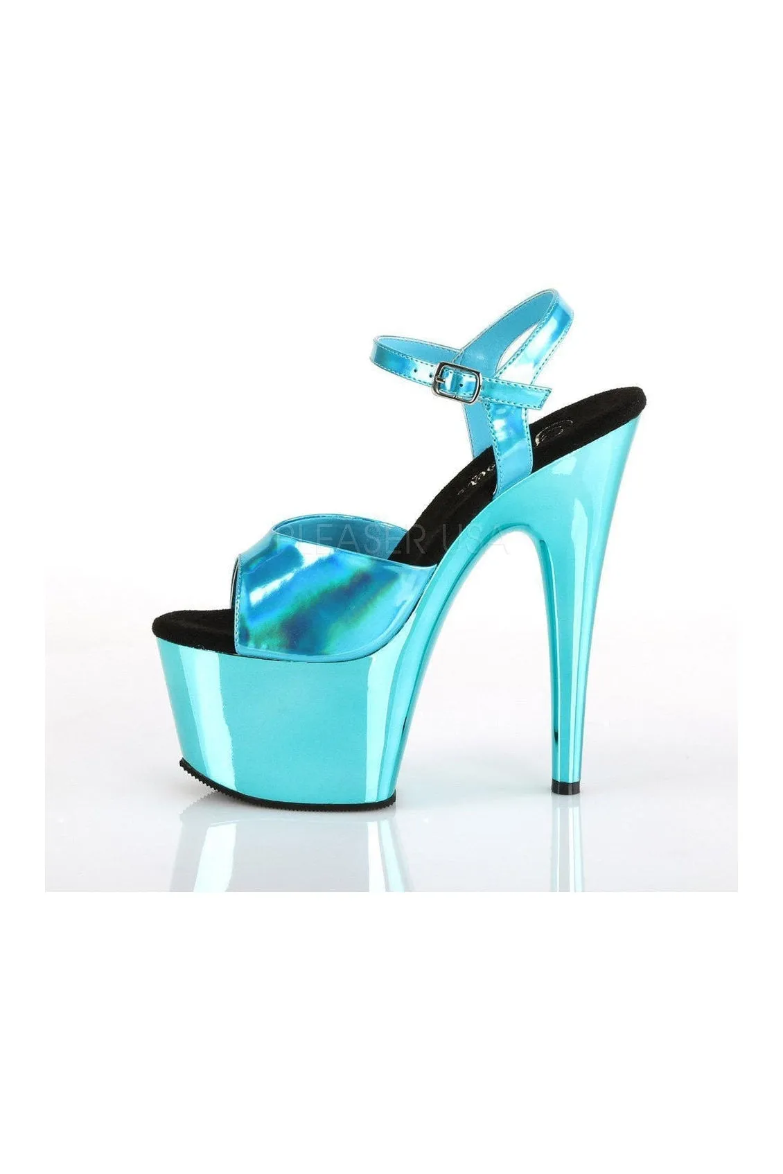 SS-ADORE-709HGCH Platform Sandal | Turquoise Patent
