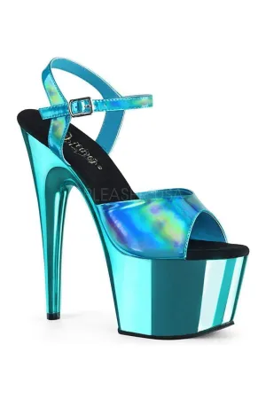 SS-ADORE-709HGCH Platform Sandal | Turquoise Patent