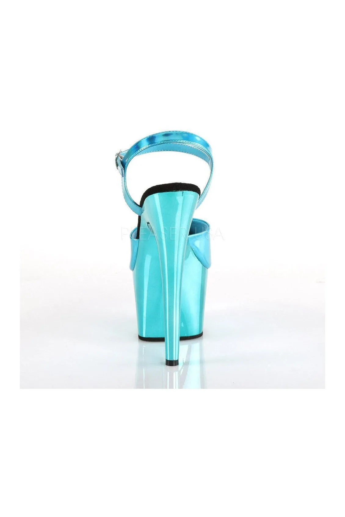 SS-ADORE-709HGCH Platform Sandal | Turquoise Patent