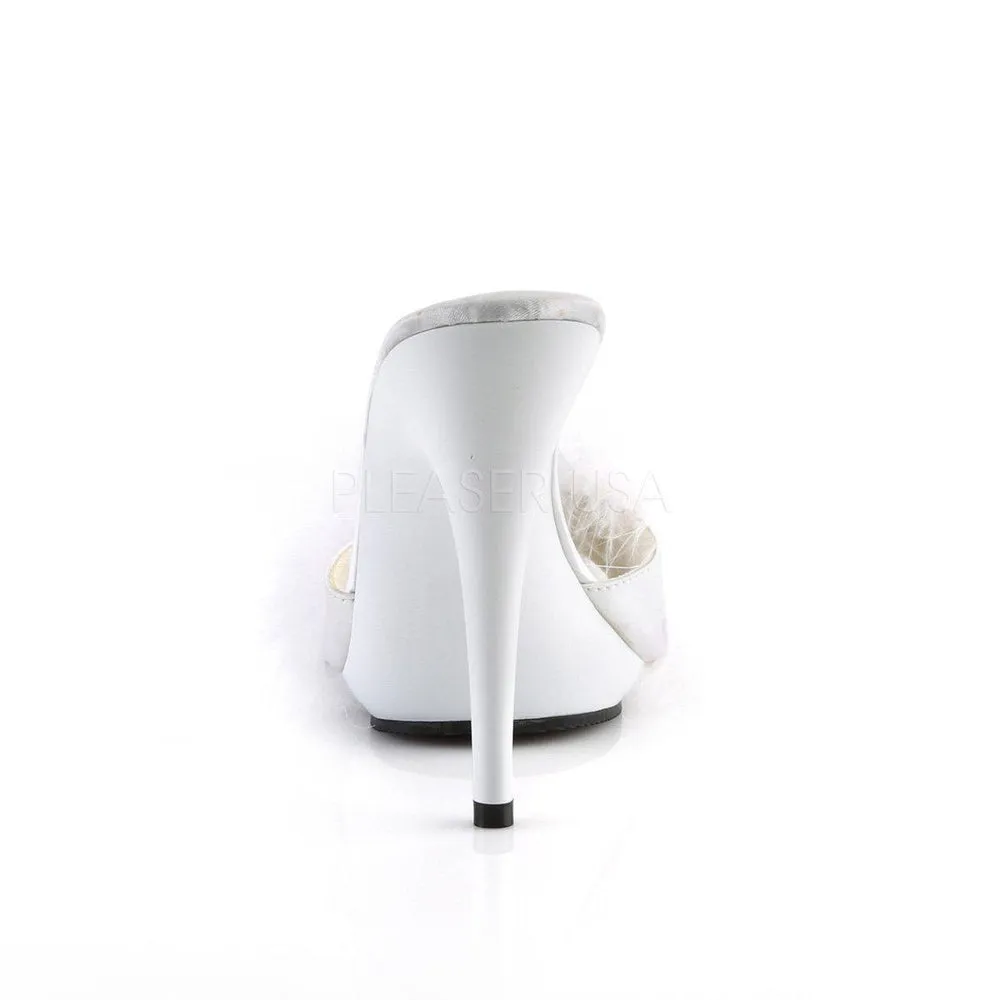 SS-POISE-501F Sandal | White Genuine Satin