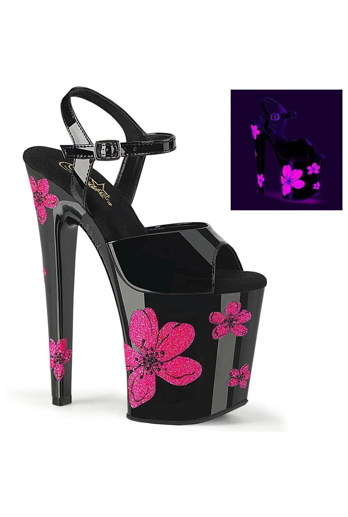 SS-XTREME-809HB Black Patent Sandal